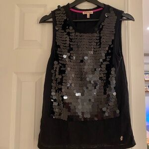 Juicy Couture - Black Sequined Tank Top - XS